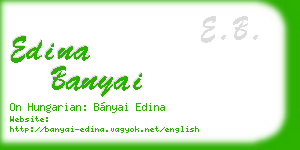 edina banyai business card